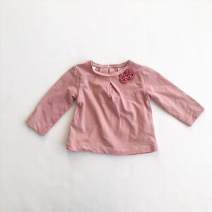 Zara pink long sleeve top VGUC 3-6 months